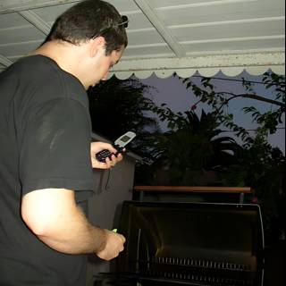Checking on the BBQ