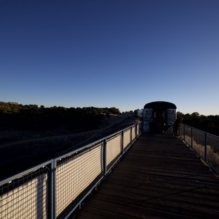 Sunset Crossing Over Historic Railroad Bridge