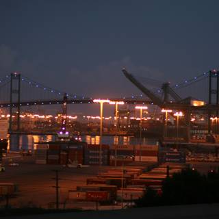Illuminated Bridge Over the Metropolis