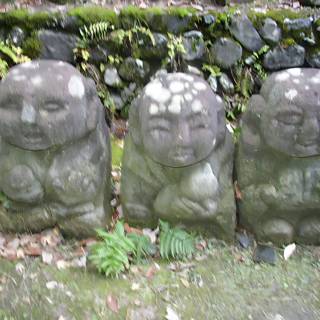 Stone Statues with Intricate Faces