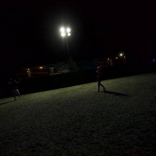 Night Soccer Under the Street Light