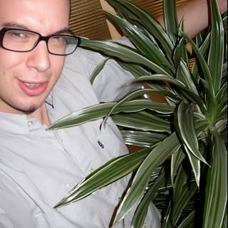 Dave B with His Favorite Potted Plant