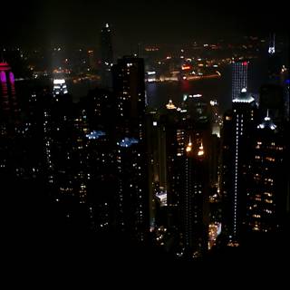 Nighttime Views of Hong Kong's Urban Jungle