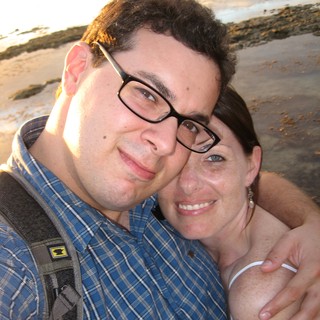 Couple's Selfie at Golden Hour Beach Sunset