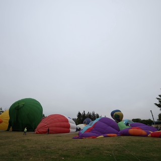 Hot Air Balloons Inflating at Dawn Balloon Festival