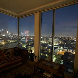 Cityscape View from a Luxurious Penthouse