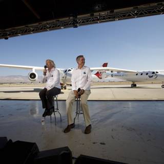 Burt Rutan and Richard Branson at the Airfield