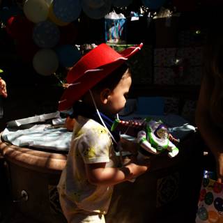 Birthday Boy Basking in Balloons