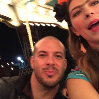 Carousel Selfie in San Bernardino
