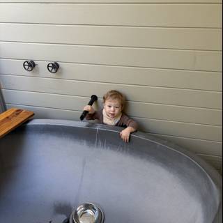 Tiny Warrior in the Tub