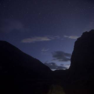 Nighttime Trekking through the Mountains