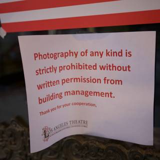 No Photography Without Written Permission