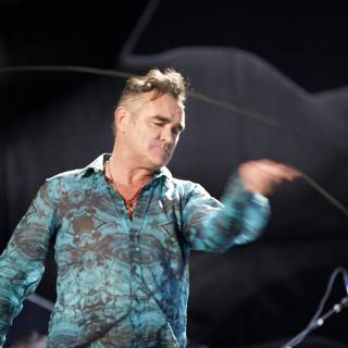 Morrissey with the Mic