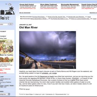 Old Man River Website on Display