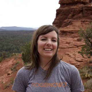 Smiling Hiker Among Sedona's Red Rock Formations