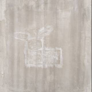 White Wall with Rabbit Drawing