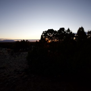 Twilight Silhouettes Over New Mexico High Desert