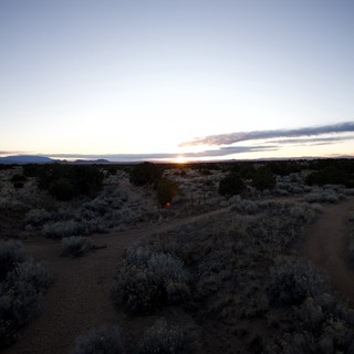 Desert Sunset Over New Mexico Sagebrush Landscape