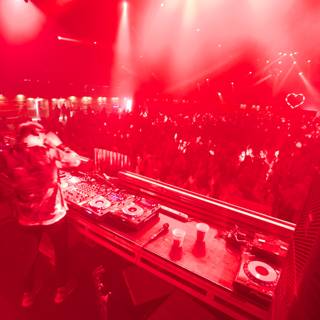 Red Hot DJ in Urban Nightclub