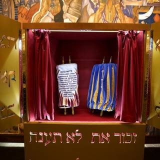 Hebrew Prayer Shawls in Display