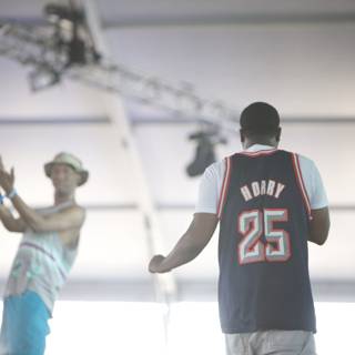 Two basketball players take the Coachella stage