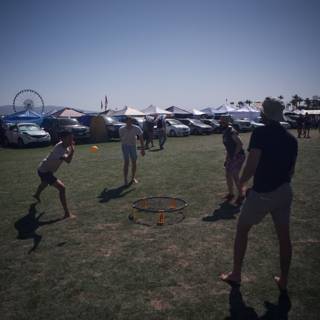 Frisbee Fun on Coachella's Grass Field