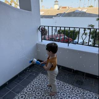 Bubble Magic on the Balcony