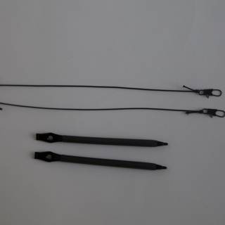 Black Plastic Hooks and Scissors for Accessorizing