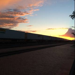 Sunset Train Tracks