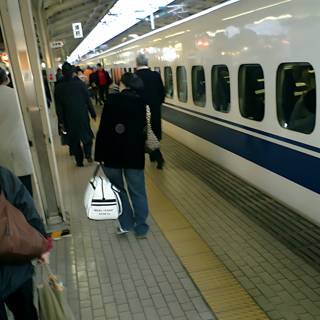 Parked Bullet Train at Shinjuku Station