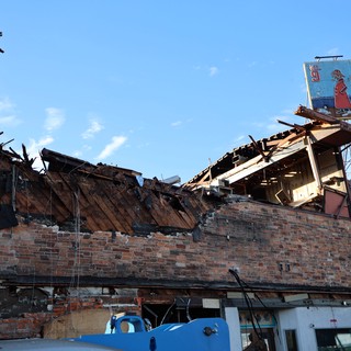 Devastating Fire Damage to Brick Commercial Building
