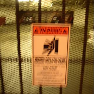 Warning Sign on Metal Gate