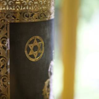 Gold and Black Vase with Star of David