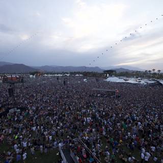 Concert Crowd Takes Over the Hill