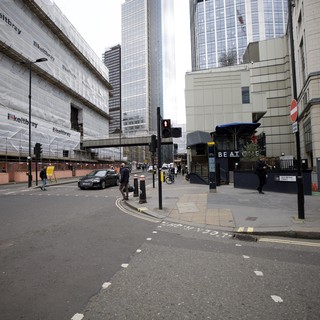 Modern Birmingham City Center Street Under Development