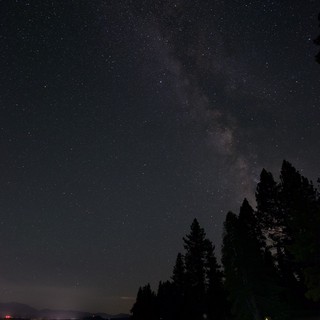 Milky Way Rising Over Lake Tahoe's Starlit Shore