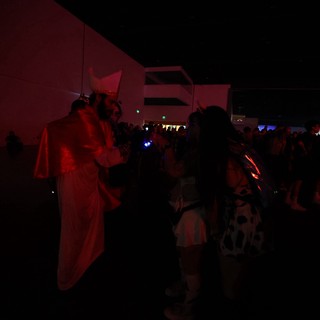Costumed Revelers Dance at Wobbleland Festival Night