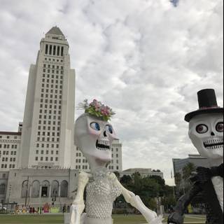 Skeleton Wedding in the City