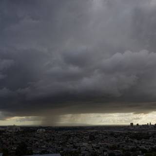 Storm Clouds Brewing Over Los Angeles Skyline