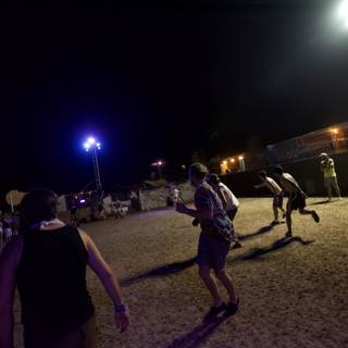 Nighttime Frisbee Game