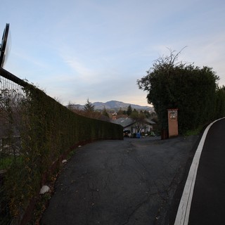 Driveway at Dusk with Mountain View
