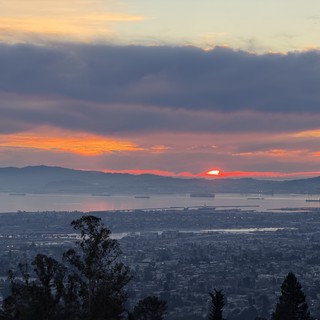 Sunset Over San Francisco Bay from Oakland Hills