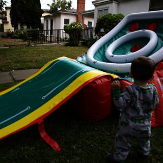 Wesley's Inflatable Slide Adventure