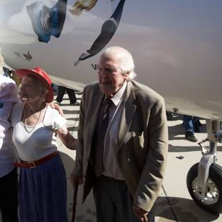 Richard Branson and a Companion at the White Knight Two Airfield