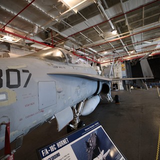 F/A-18C Hornet Fighter Jet on USS Hornet Display