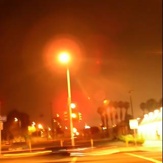 Blurry Street Light at Night