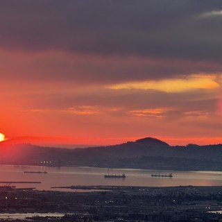 Golden Sunset Over San Francisco Bay