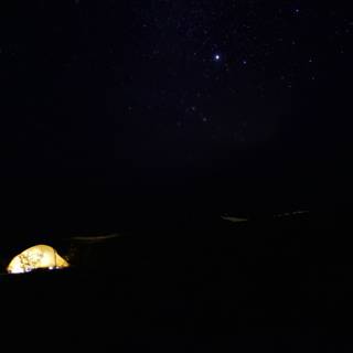 Mountain Tent Camping Under the Stars