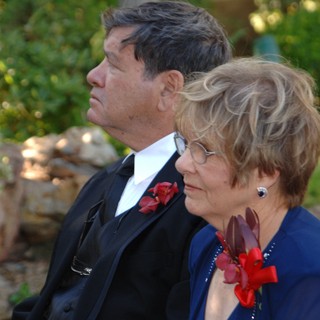 Proud Parents Watch On at Outdoor Wedding Ceremony