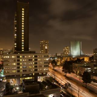 Night view of a bustling Metropolis